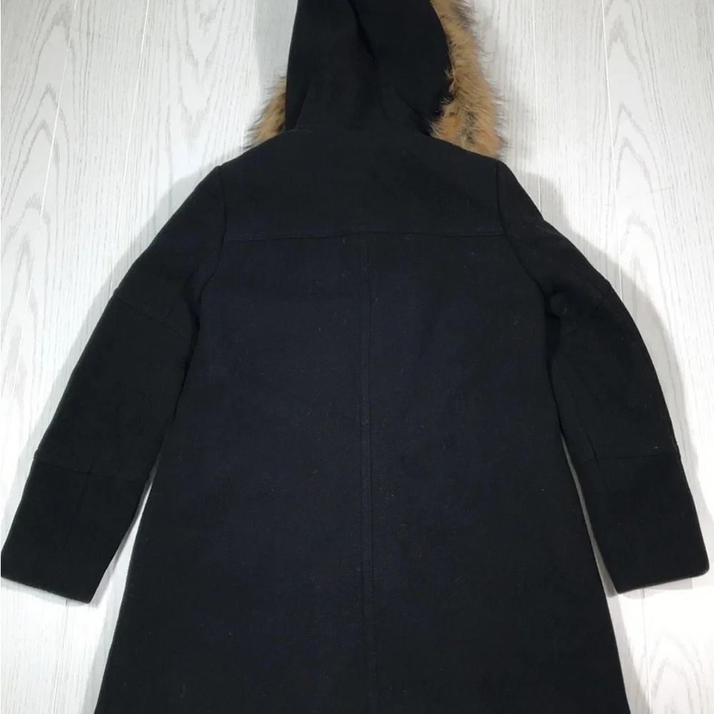 J. Crew Black Utility Jacket with Faux Fur Hood aso Meghan Markle - Picture 3 of 5